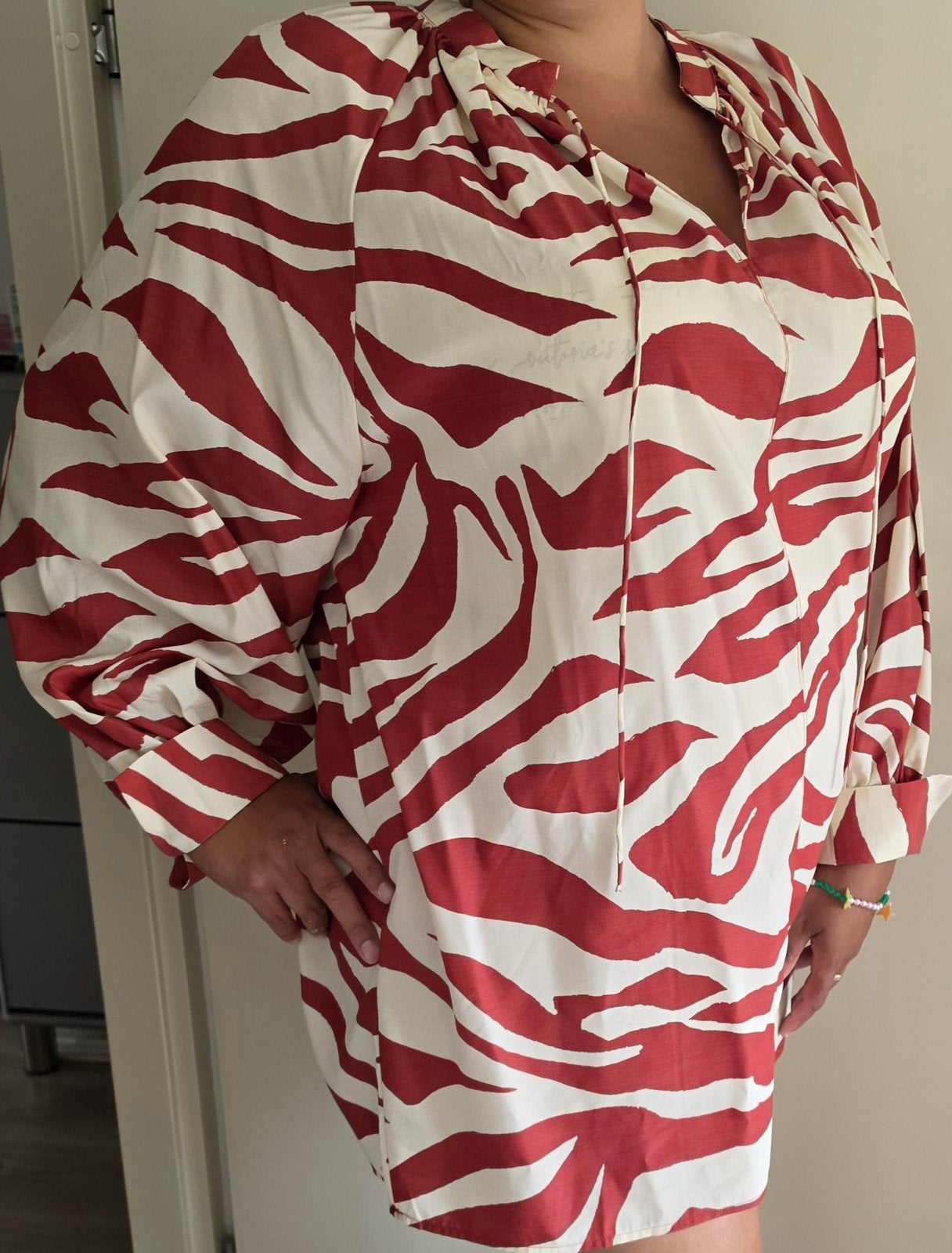 Schitterende lange blouse large h&m, Ophalen of Verzenden, Zo goed als nieuw, Maat 42/44 (L)