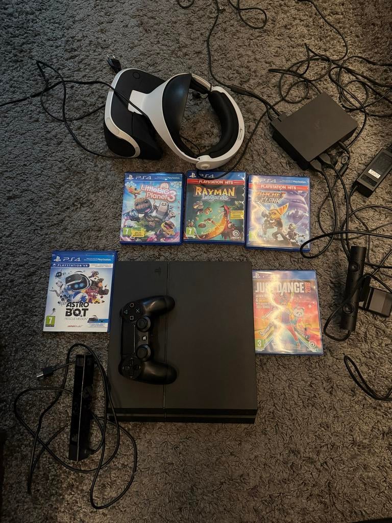 Playstation 4 met VR bril, controller en 5 spellen, Ophalen, Gebruikt, Overige genres, Virtual Reality