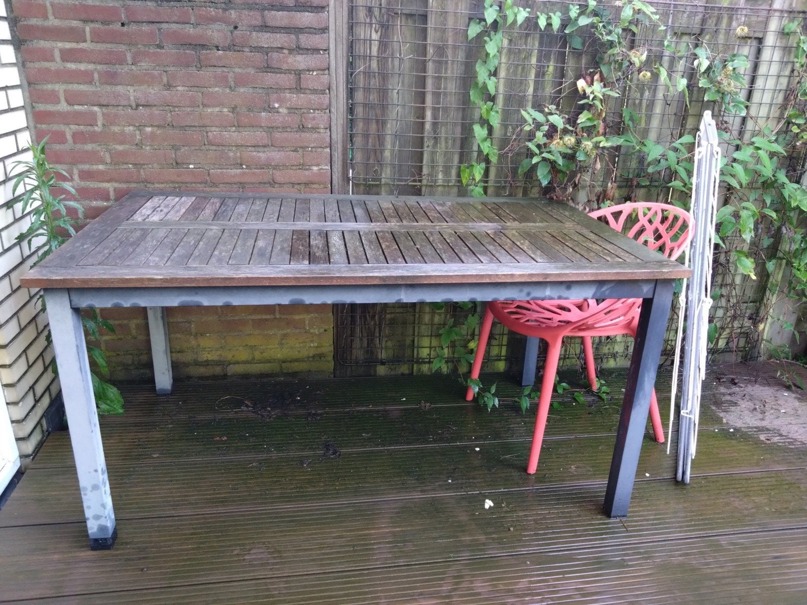 Livarno tuintafel gratis af te halen, Tuin en Terras, Tuintafels, Ophalen, Gebruikt, Rechthoekig, Hout