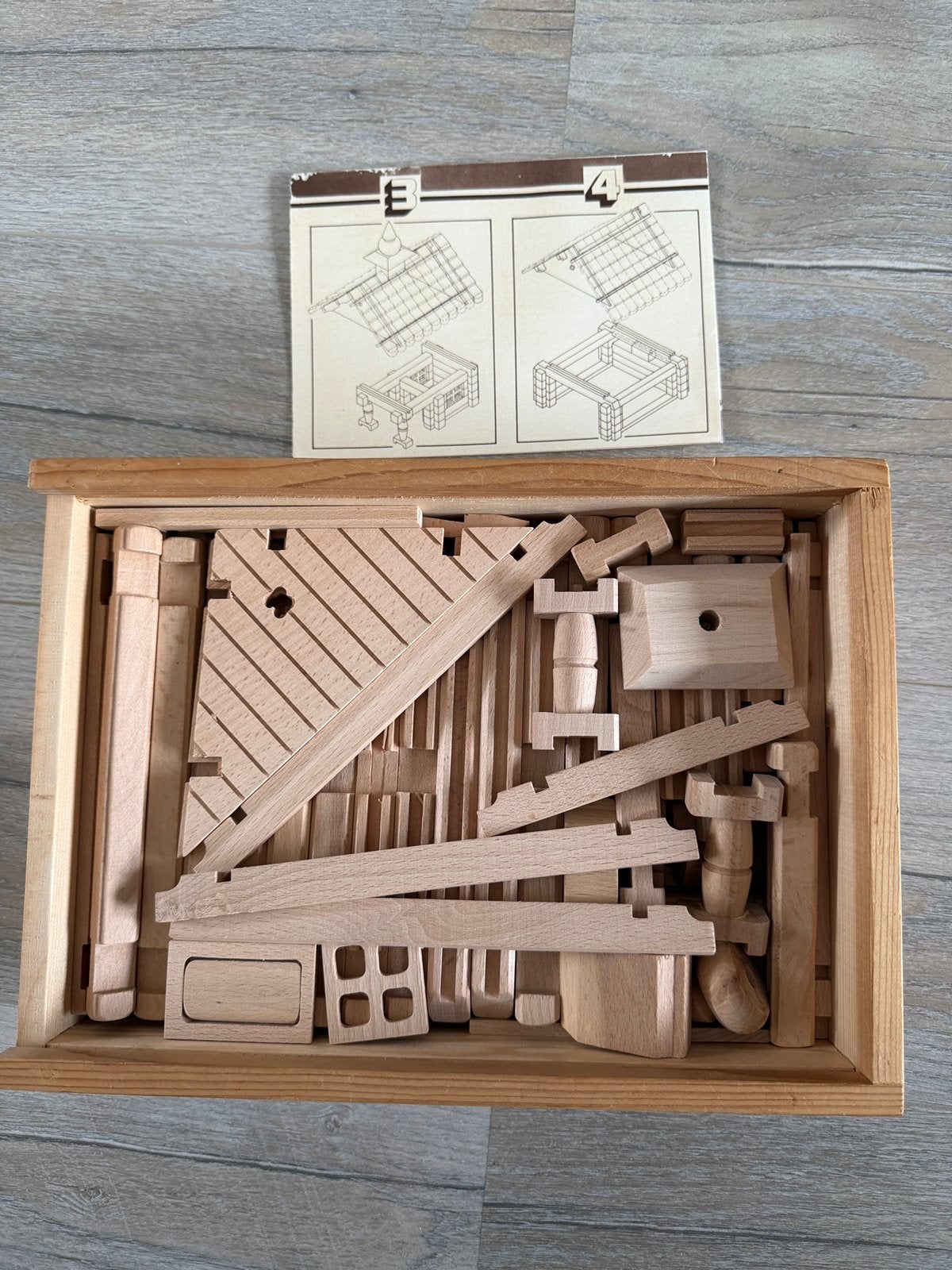 Houten nostalgisch speelgoed bouw blokken, Ophalen of Verzenden, Zo goed als nieuw