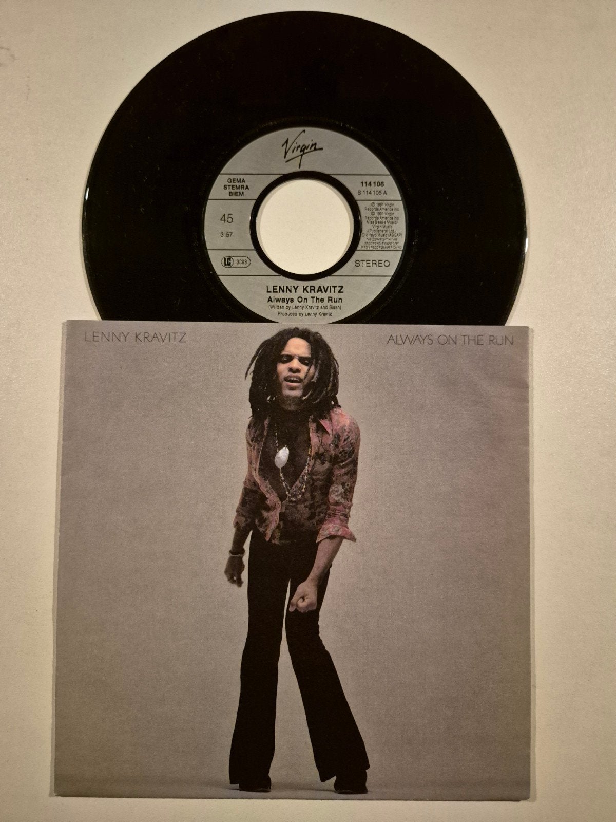Lenny Kravitz-Always on the run, Ophalen of Verzenden, Zo goed als nieuw, 7 inch, Poprock