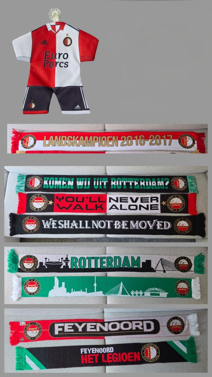 Feyenoord minidress en sjaals, Verzamelen, Ophalen of Verzenden, Zo goed als nieuw, Feyenoord, Vaantje of Sjaal
