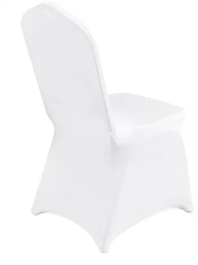 100 Witte Stoelhoezen voor Feestjes en Evenementen, Ophalen, Gebruikt, Wit, Stof