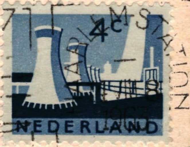 43929 Zandvoort 1963 NH Waterroren uitkijktoren zegel Koelto, Ophalen of Verzenden, 1960 tot 1980, Gelopen, Noord-Holland