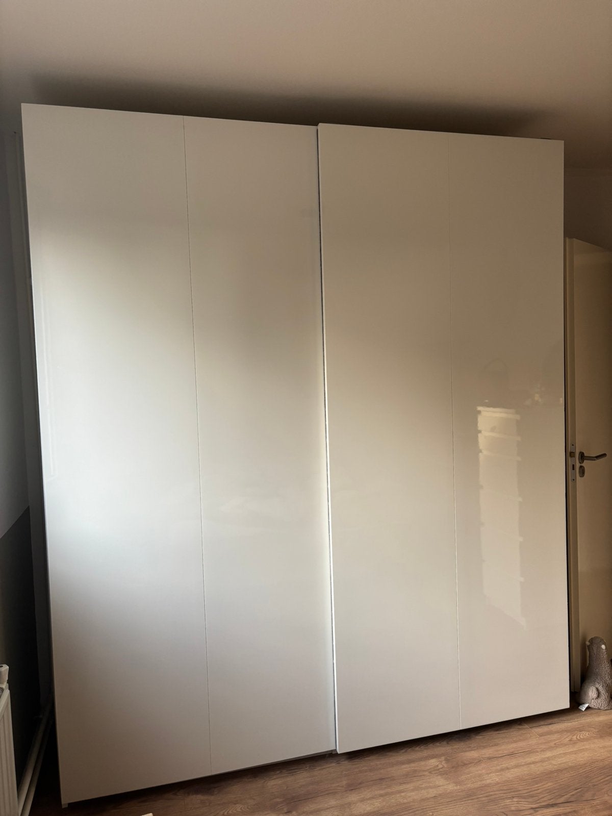 Ikea Pax Hasvik schuifdeur set hoogglans wit 200x236, Ophalen, Overige materialen, Hoogglans, 200 cm of meer