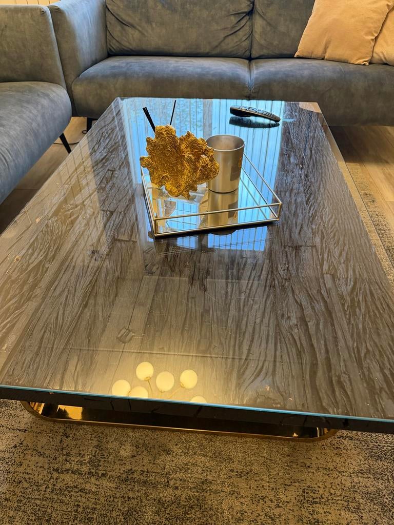 Richmond Salontafel 130 x 80cm, Huis en Inrichting, Tafels | Salontafels, Ophalen, 100 tot 150 cm, Rechthoekig, Glas