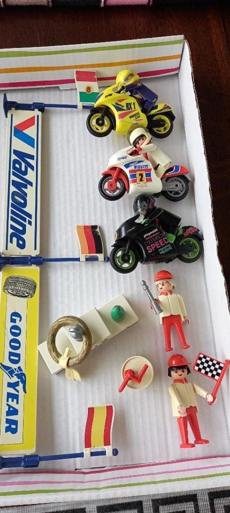 playmobil Racemotoren 3779 vintage, Ophalen, Gebruikt, Complete set