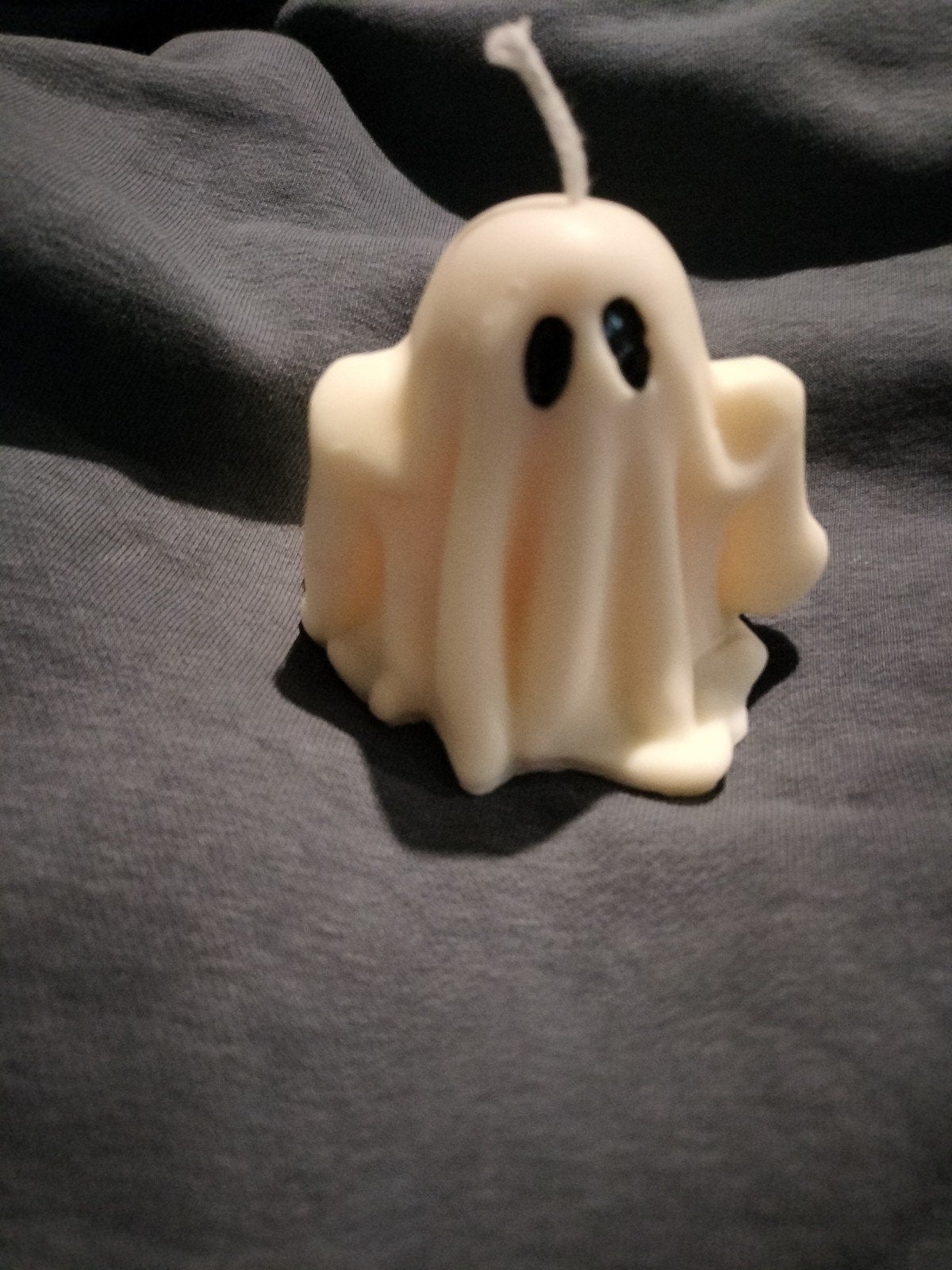 Handgemaakte Halloween Spook Kaars - Nieuw, Huis en Inrichting, Wit, Ophalen of Verzenden, Kaars, Was