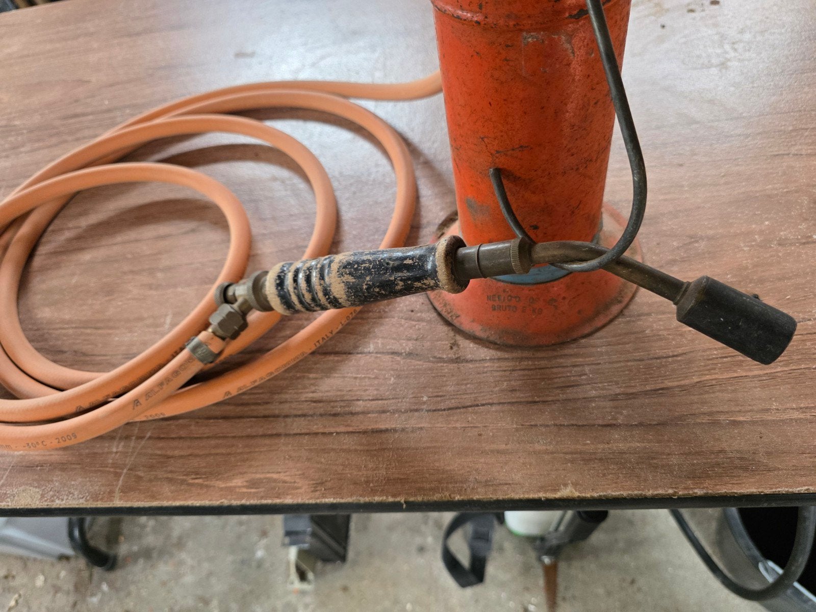 Loodgietersbrander Soldeerbrander met Gasfles en Slang, Doe-het-zelf en Verbouw, Gereedschap | Lasapparaten, Ophalen of Verzenden