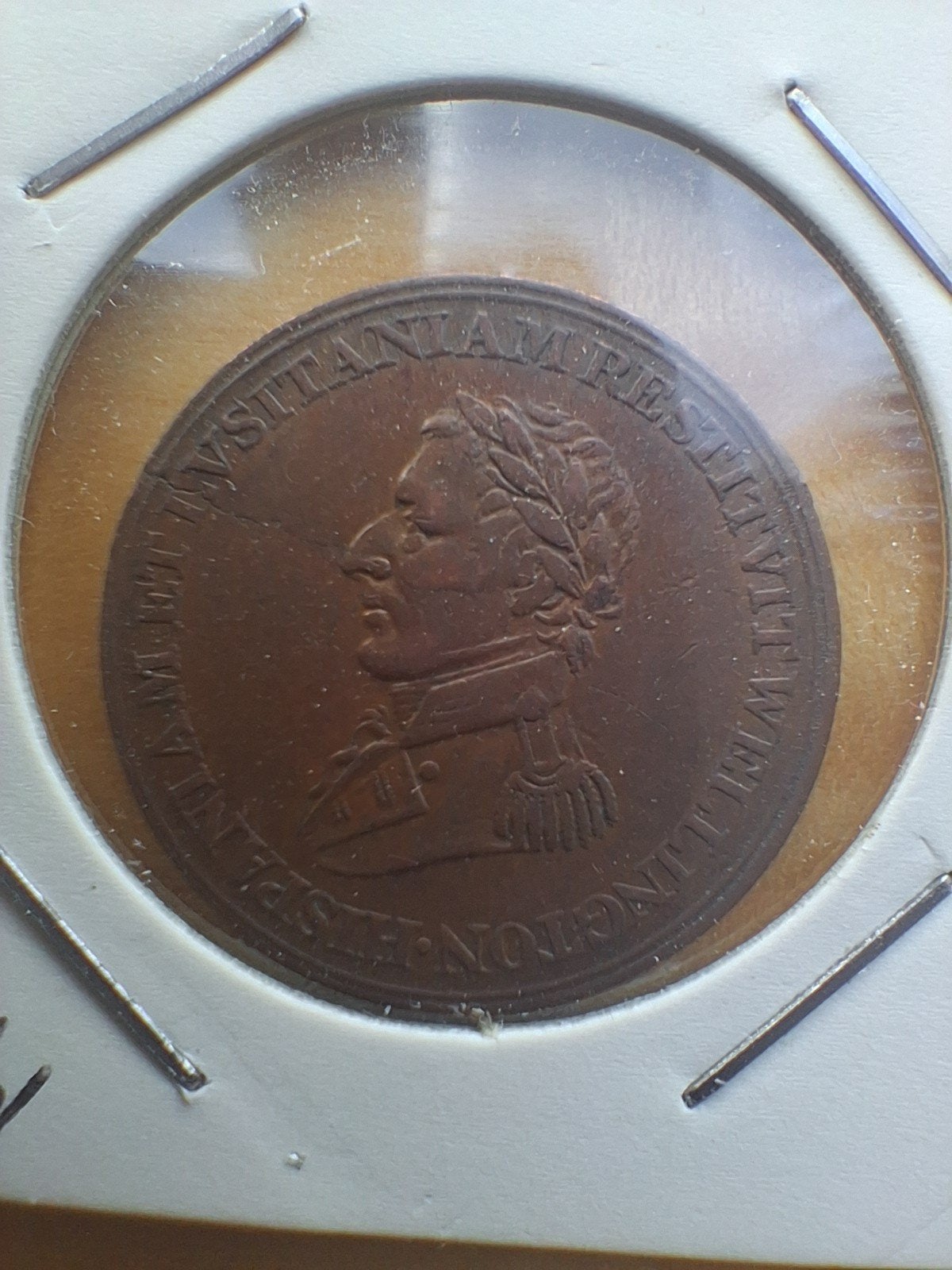 Halfpenny token Wellington Peninsular War Spanje 1812, Postzegels en Munten, Ophalen of Verzenden, Overige materialen, Buitenland