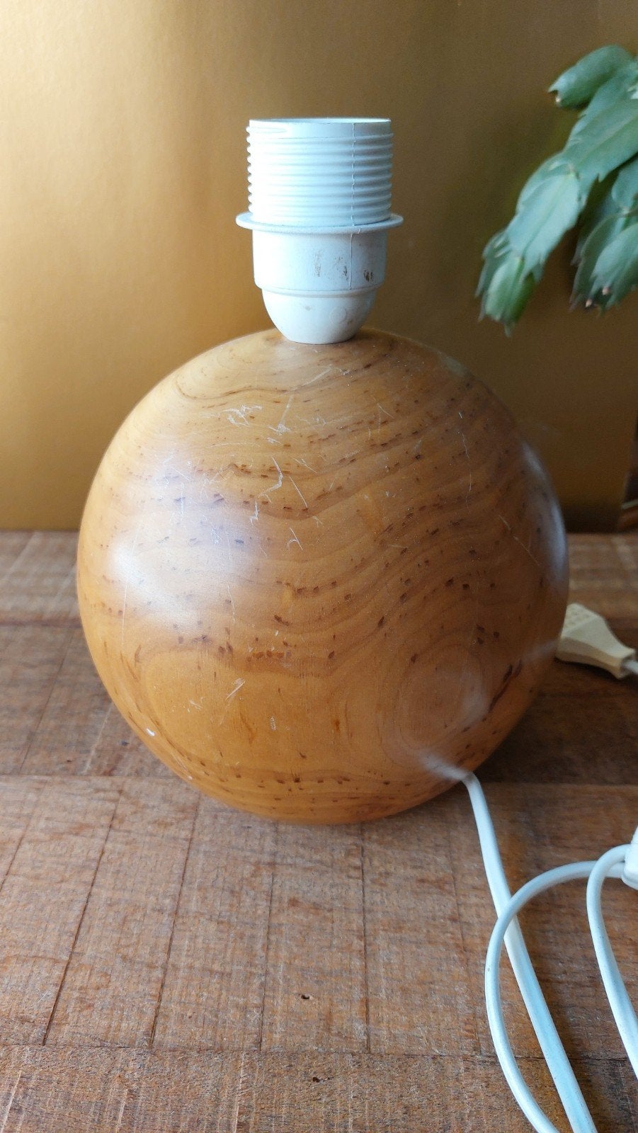 Lampvoet massief hout, Ophalen, Gebruikt, Hout