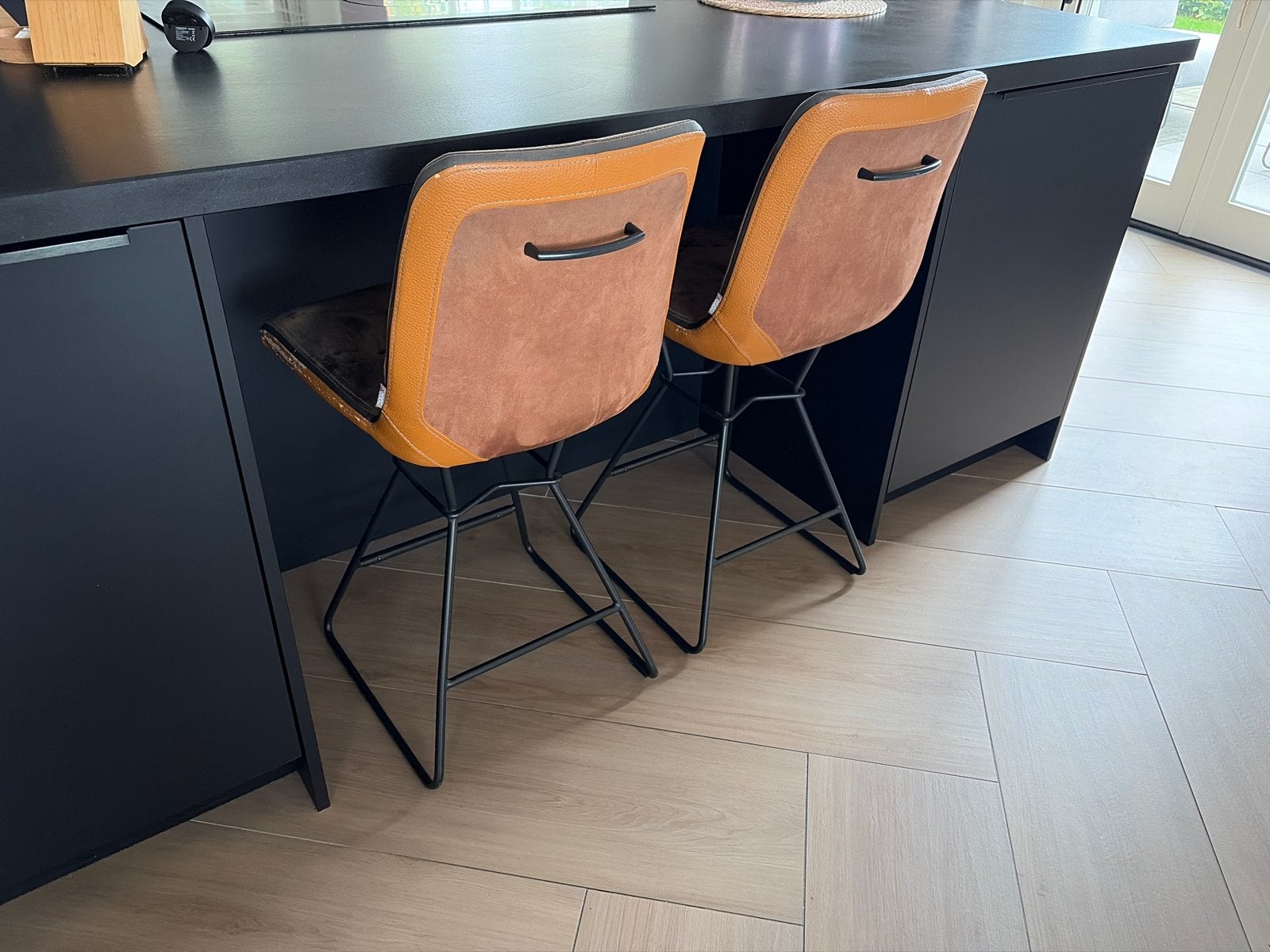 2 barkrukken xooon, Huis en Inrichting, Barkrukken, Ophalen, Gebruikt, 60 tot 90 cm, Metaal