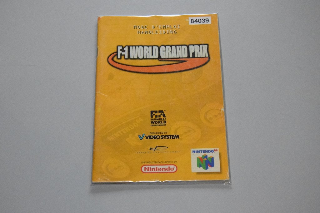 Nintendo 64 (N64): F-1 World Grand Prix (Alleen Handleiding), Gebruikt, Racen en Vliegen, 2 spelers, Ophalen of Verzenden