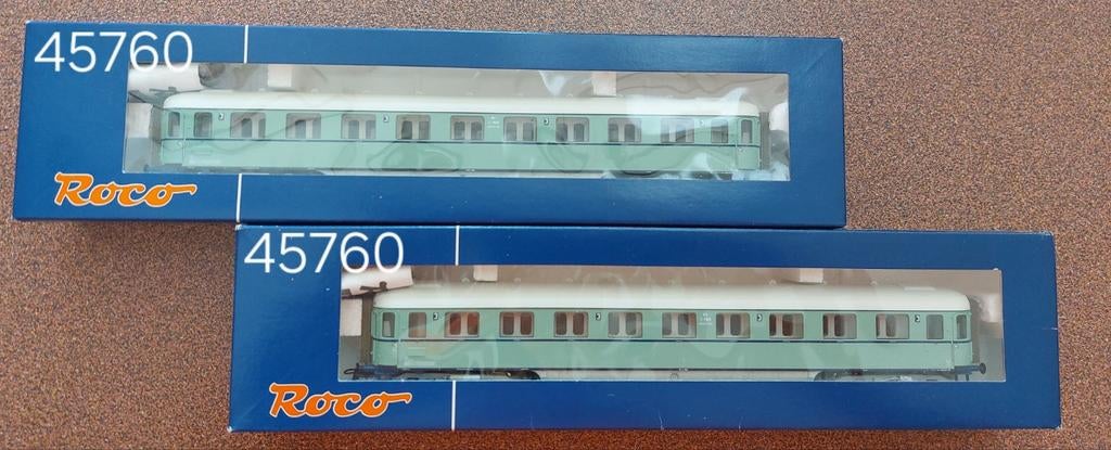 Roco 45760 2x plan-D rijtuigen NS turquoise, Gelijkstroom, Ophalen of Verzenden, NS, Roco