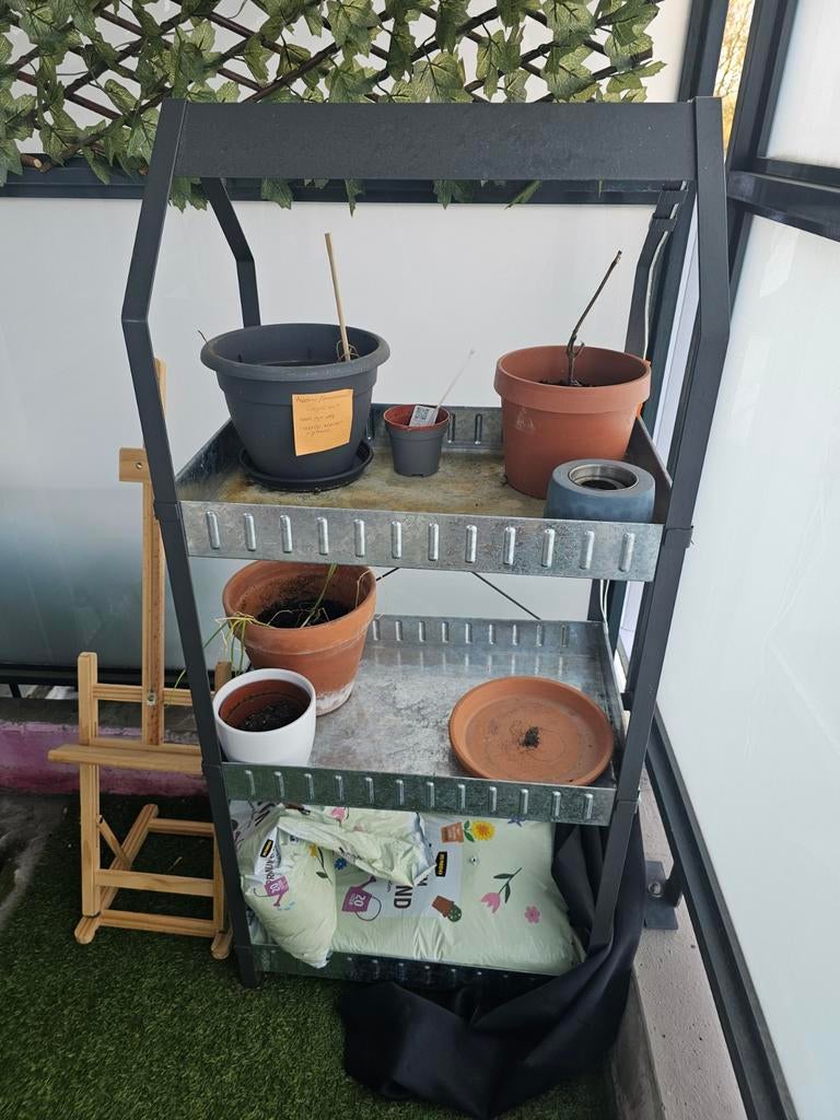 Open kas IKEA met verlichting, Ophalen, Zo goed als nieuw, Staal, Kweekkas