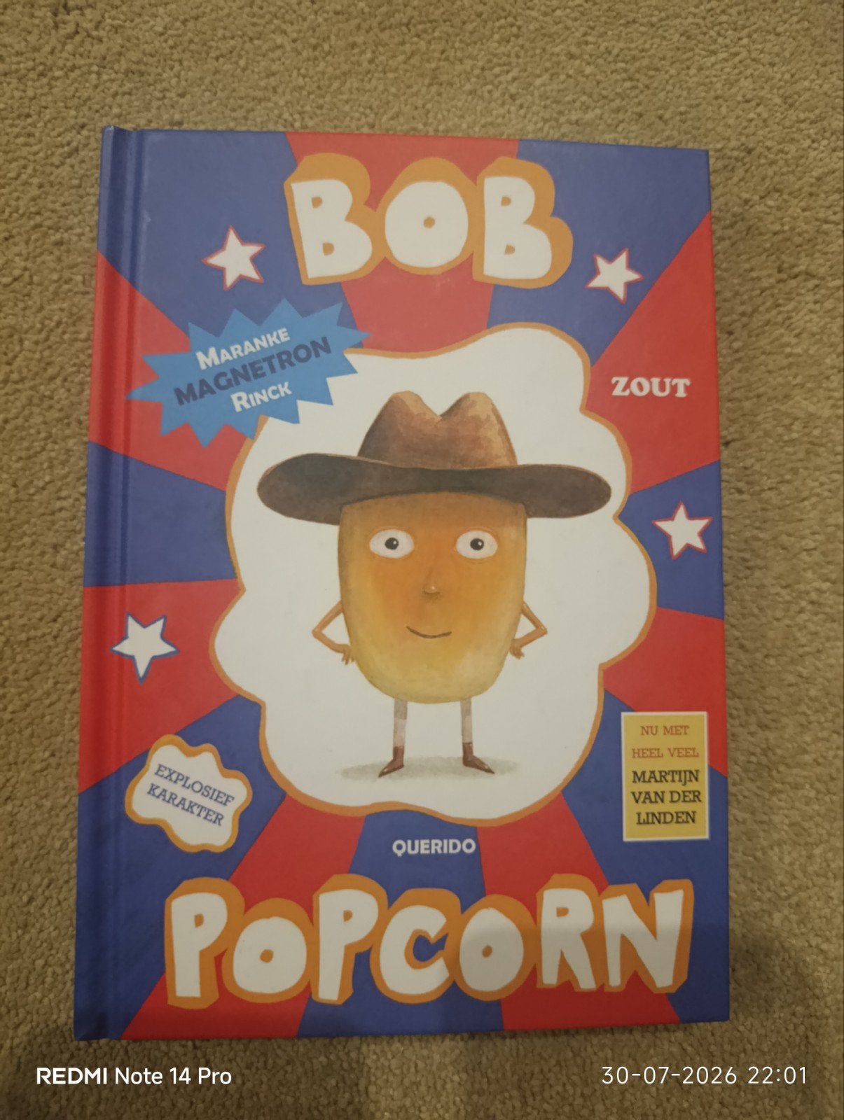 Bob Popcorn super gaaf boek, in goede staat, Ophalen of Verzenden, Zo goed als nieuw, Maranke Rinck en Martijn van der Linden