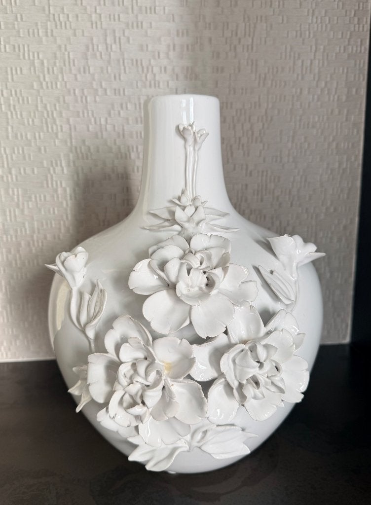 Pols Potten 3D Rose Vaas, Huis en Inrichting, Woonaccessoires | Vazen, Ophalen, Wit, Zo goed als nieuw, Steen/keramiek