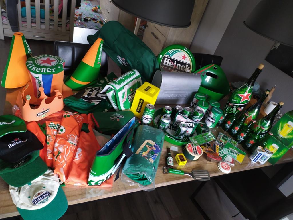 Grote Heineken verzameling - Diverse items, Ophalen of Verzenden, Gebruikt, Gebruiksvoorwerp