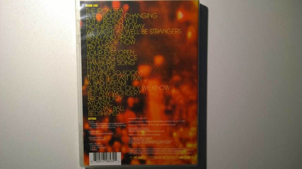 Keane - Live (DVD), Alle leeftijden, Ophalen of Verzenden, Zo goed als nieuw, Concert
