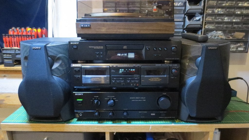 sony stereoset met dual platenspeler, Ophalen, Gebruikt, Cassettedeck, Losse componenten