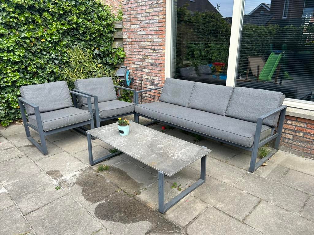 Loungeset Jysk Vonge, Ophalen, 5 zitplaatsen, Gebruikt, Aluminium