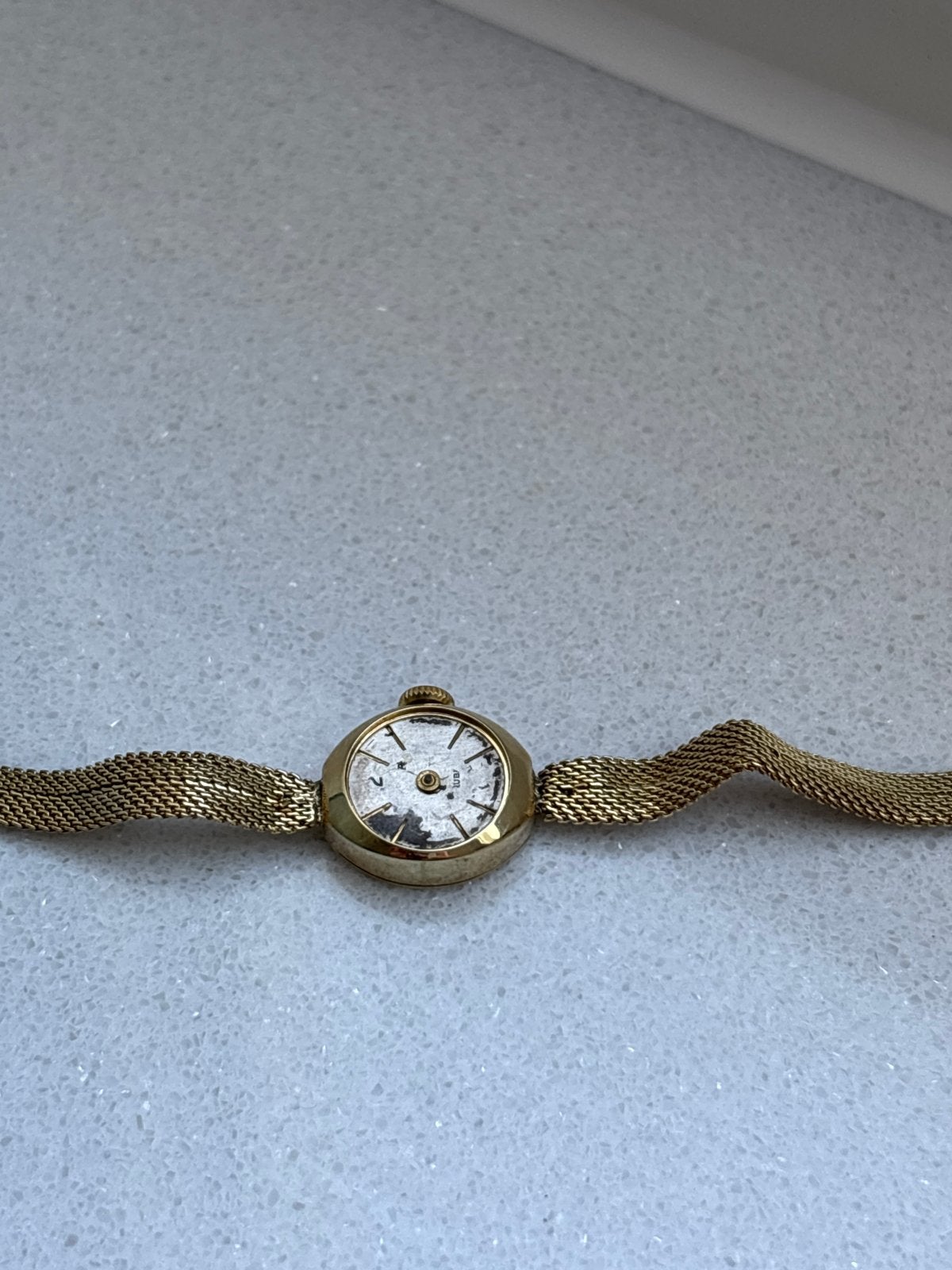 Gouden Dames Polshorloge 585 14 Karaat, Sieraden, Tassen en Uiterlijk, Verzenden, Goud, Armband