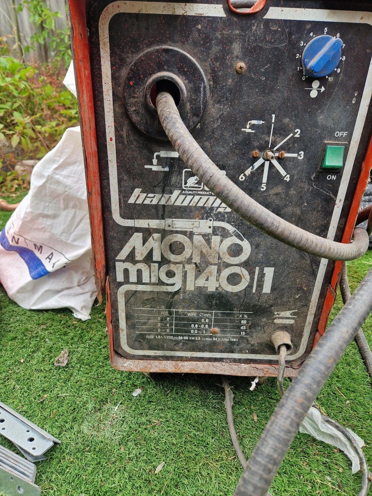 hadumig mono mig 140 lasapparaat, Doe-het-zelf en Verbouw, Gereedschap | Lasapparaten, Ophalen, Gebruikt, Co2