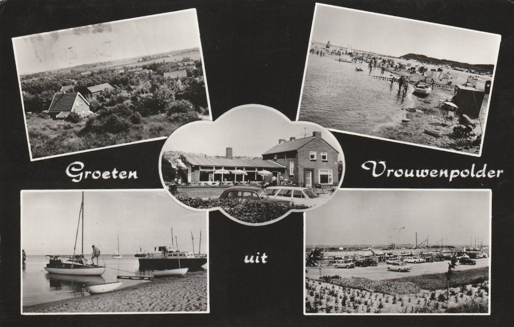 VROUWENPOLDER Panorama Strand Restaurant Parking Groeten, Verzenden, 1960 tot 1980, Gelopen, Zeeland
