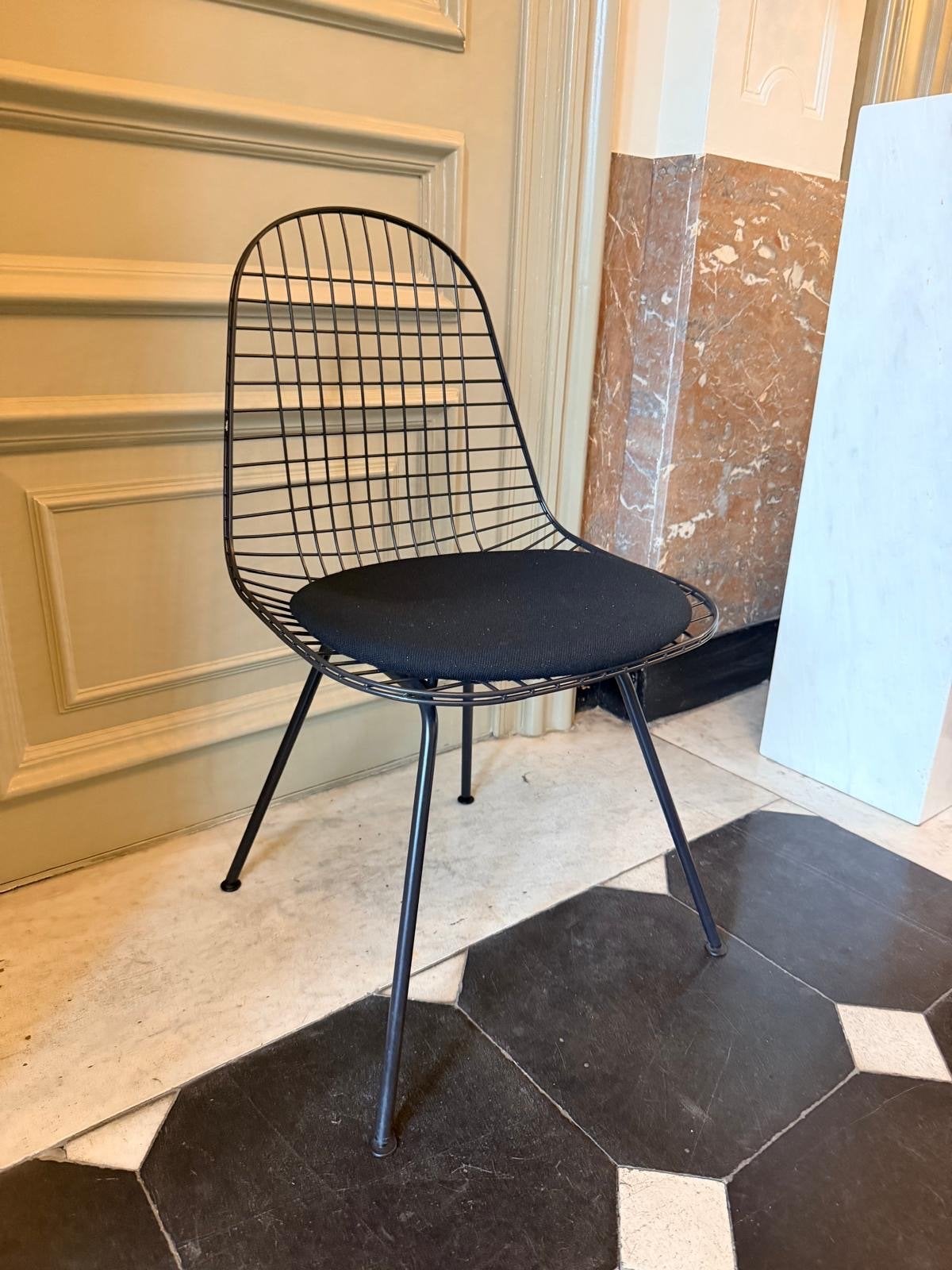 Vitra wire chair DKR Stoelen, Ophalen, Gebruikt, Zwart, Metaal