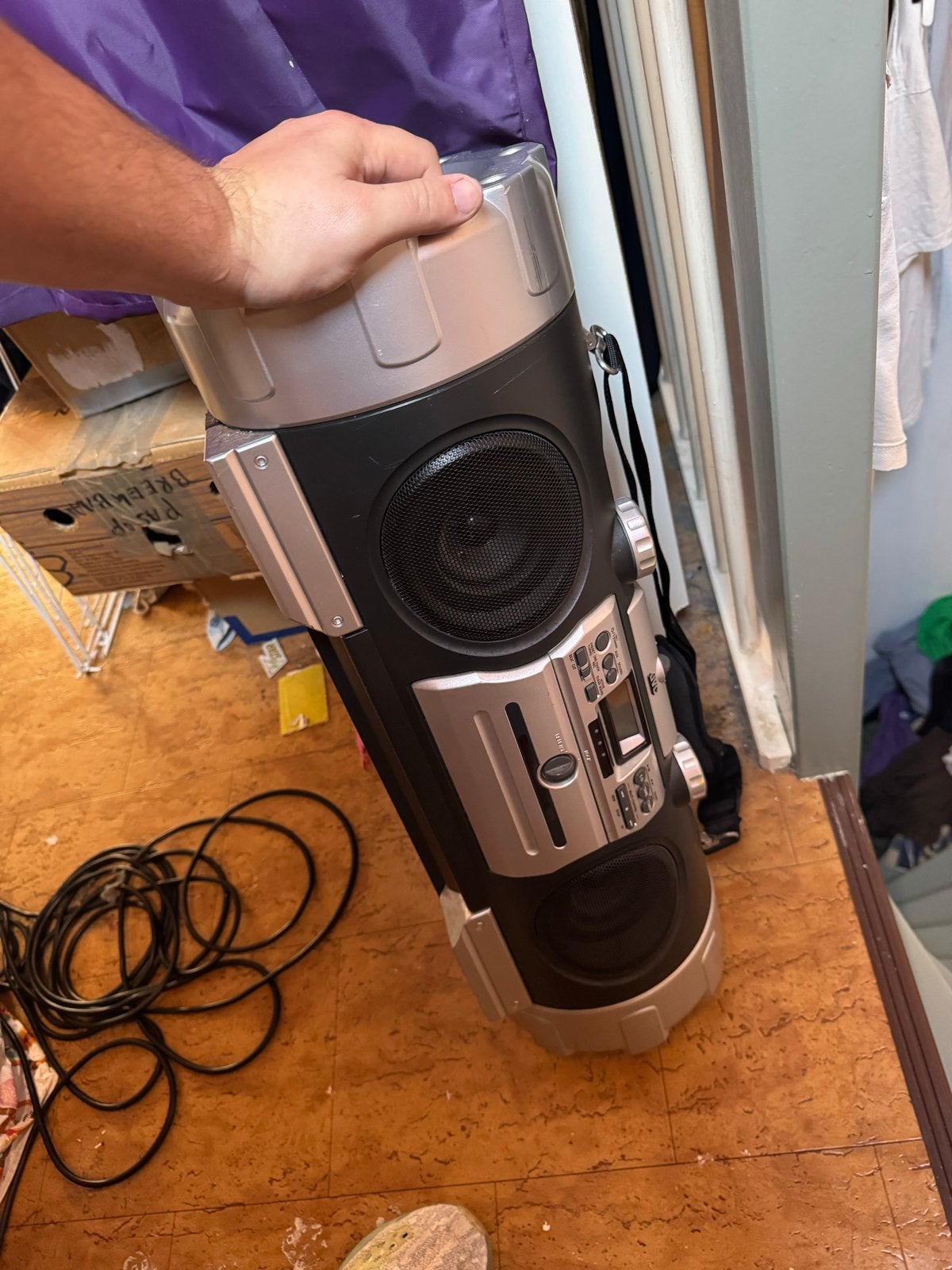 JVC RV-B99 boombox - Draagbare CD/Cassette/gitaar versterker, Ophalen, Gebruikt, Draagbaar, Cassettedeck