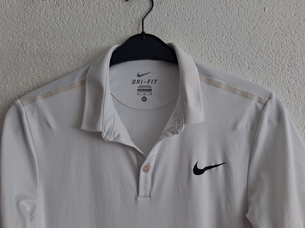 Nike Dri-FIT Polo Shirt Wit Maat M, Maat 48/50 (M), Wit, Nike, Ophalen of Verzenden
