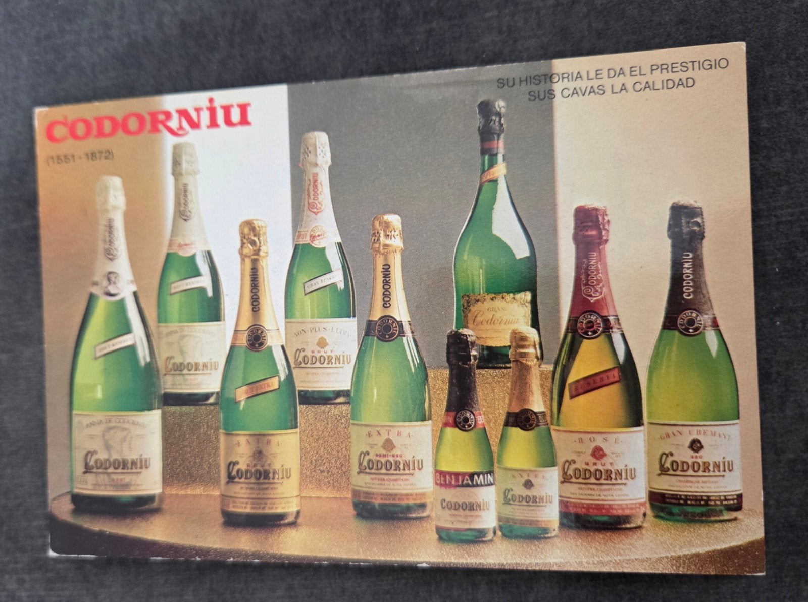Ansichtkaart Codorniu Champagne - Geschreven 1985, Verzamelen, Ansichtkaarten | Themakaarten, Verzenden, 1980 tot heden, Gelopen
