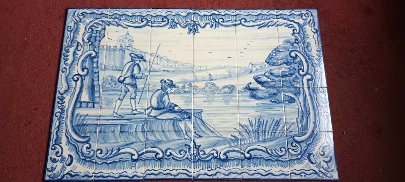 tegeltableau tegel tableau plateau, Antiek en Kunst, Ophalen of Verzenden