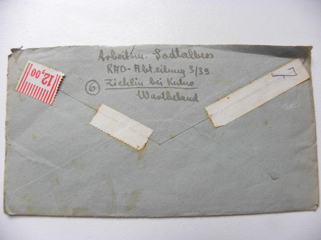 Envelop met brief Duitse rijk 1944, Ophalen of Verzenden, Landmacht, Duitsland, Overige typen