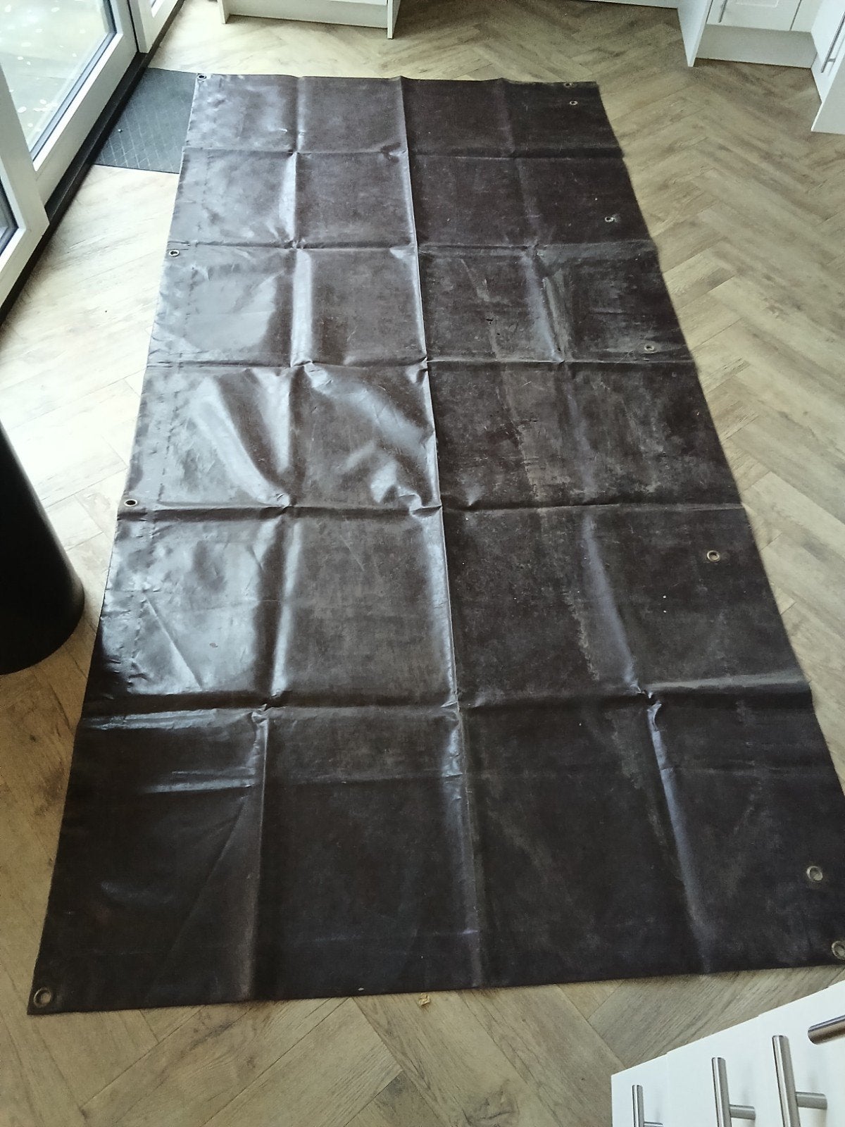 Grondzeil tent 140x285cm - vrachtwagenzeil met extra ogen, Ophalen of Verzenden, Gebruikt