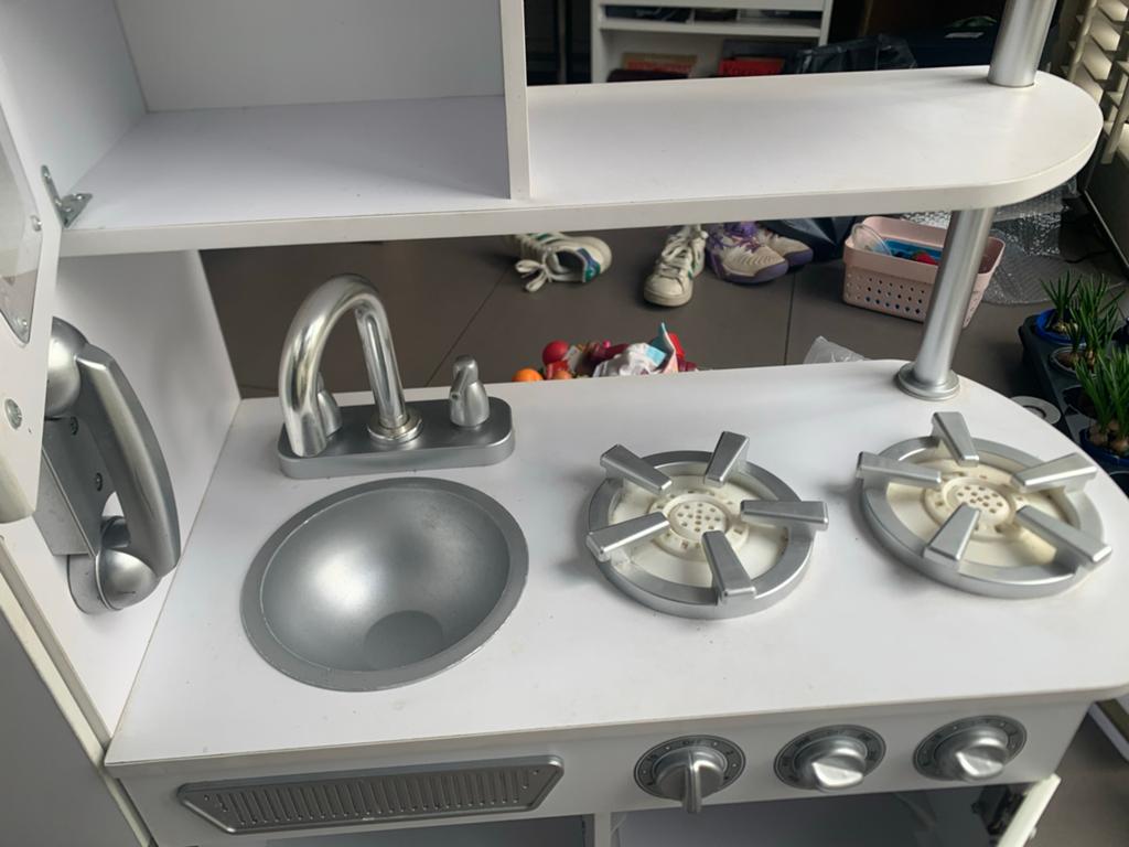 Kidkraft Houten Speelkeuken - Wit met accessoires, Ophalen, Gebruikt, Hout, Speelkeuken