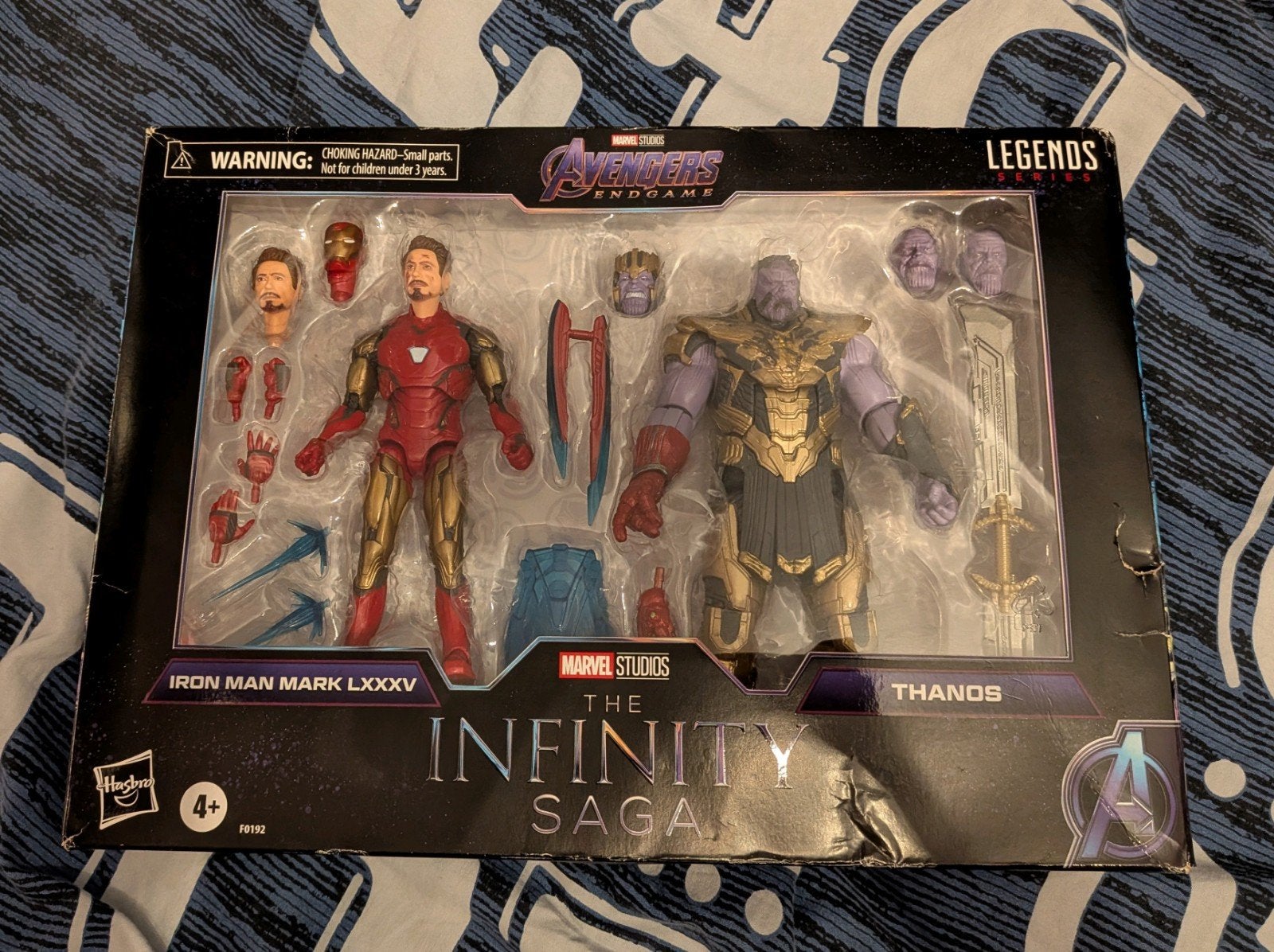 Marvel Legends Iron Man & Thanos 2-Pack Infinity Saga, Ophalen of Verzenden, Zo goed als nieuw