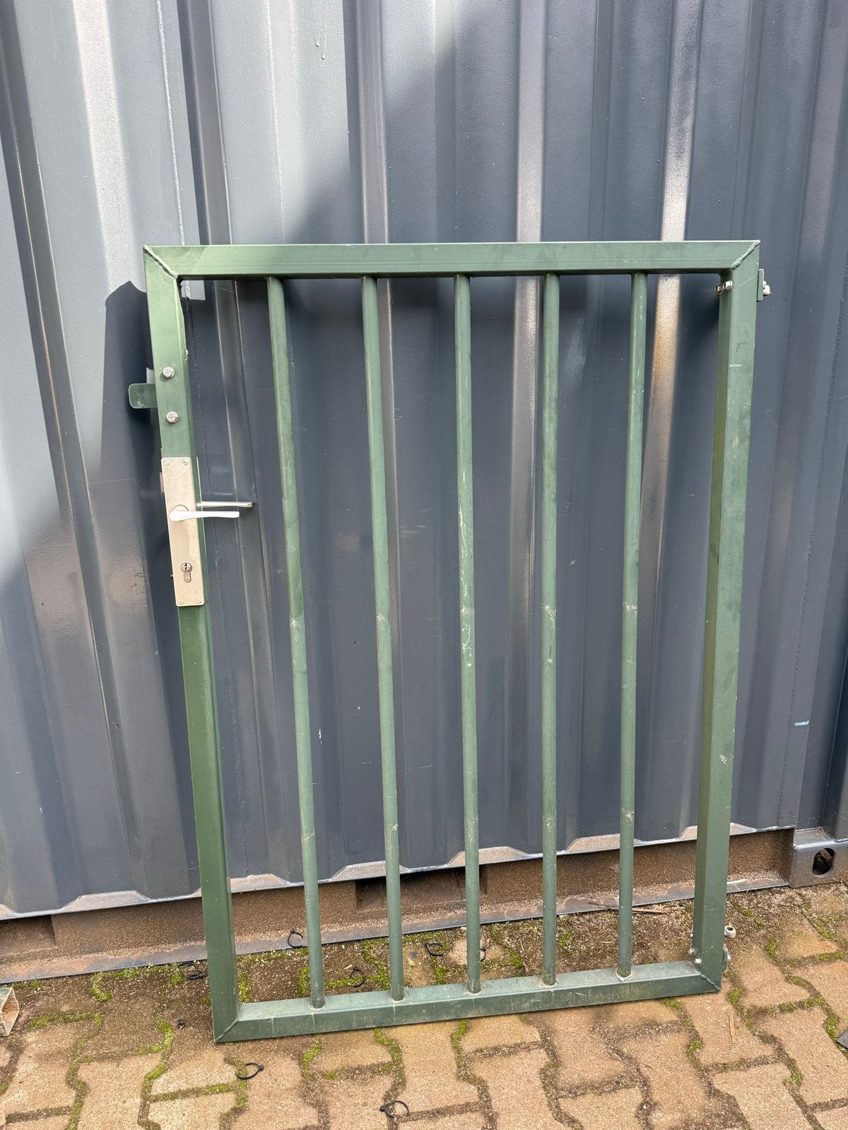 Groen ijzeren hekwerk poort - 140x100 cm, Ophalen, Met poort, Gebruikt, Tuinhek