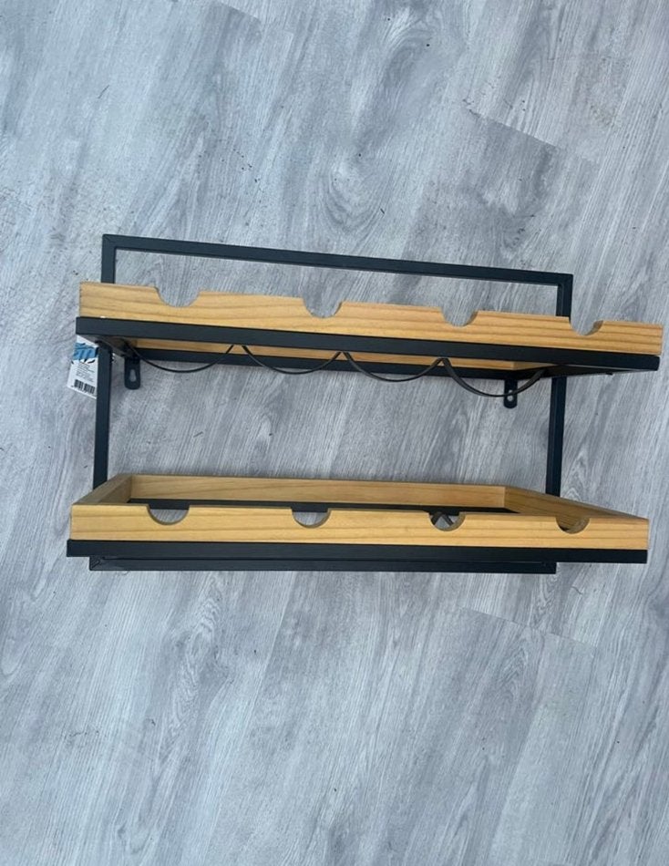 Nieuw Xenos wand wijnrek hout en metaal, Ophalen, Nieuw, Hout, 15 tot 25 flessen