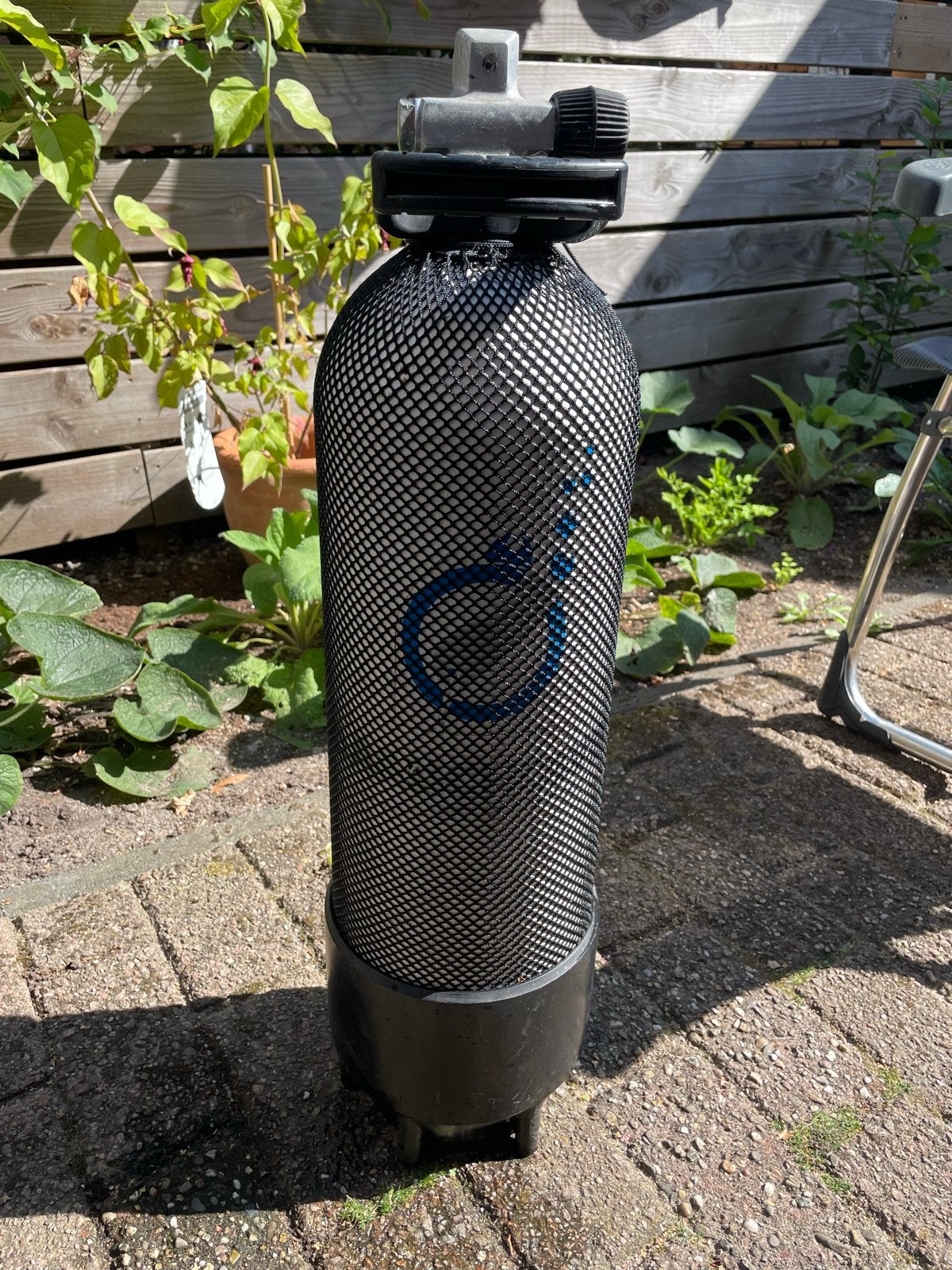 Duikfles 12.5 KG 230 BAR met net en voet, Watersport en Boten, Duiken, Gebruikt, Duikfles, Ophalen