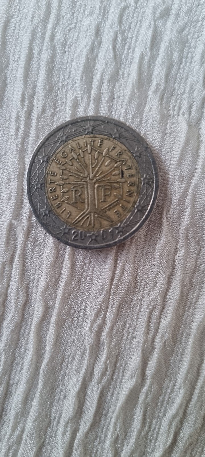 Zeldzame Franse 2 euro munt 2001, Ophalen of Verzenden, Frankrijk, 2 euro, Losse munt