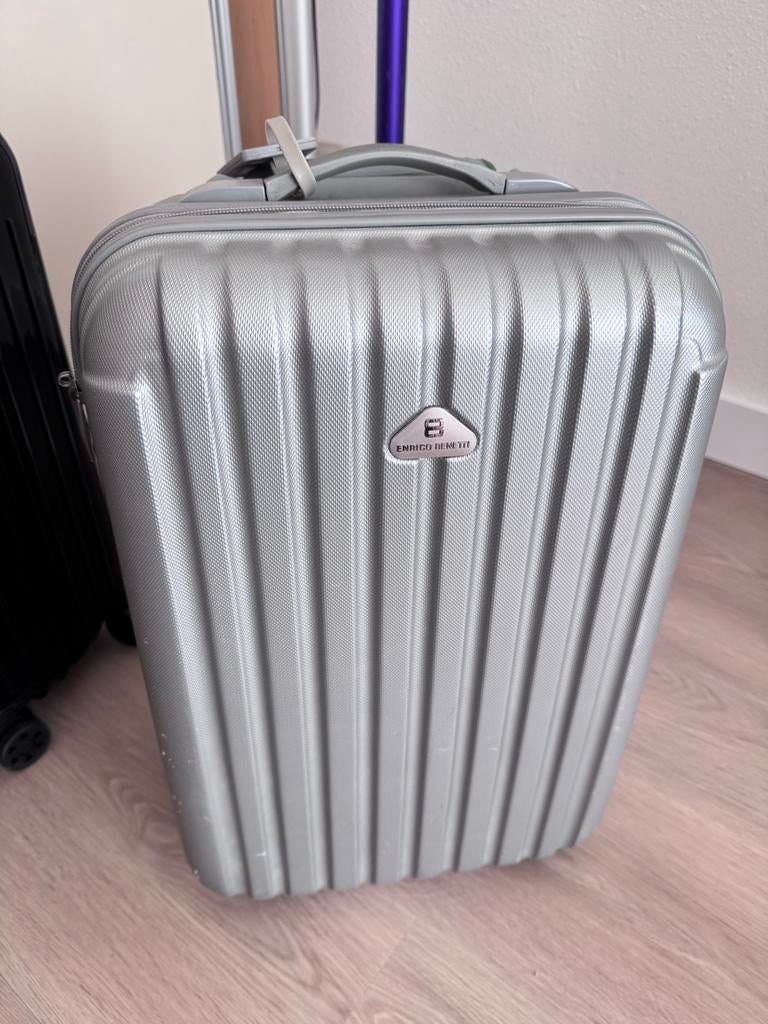 Enrico Benetti Handbagage Koffer - Zilver/Grijs, 40 tot 60 cm, 30 cm of meer, Gebruikt, Ophalen of Verzenden