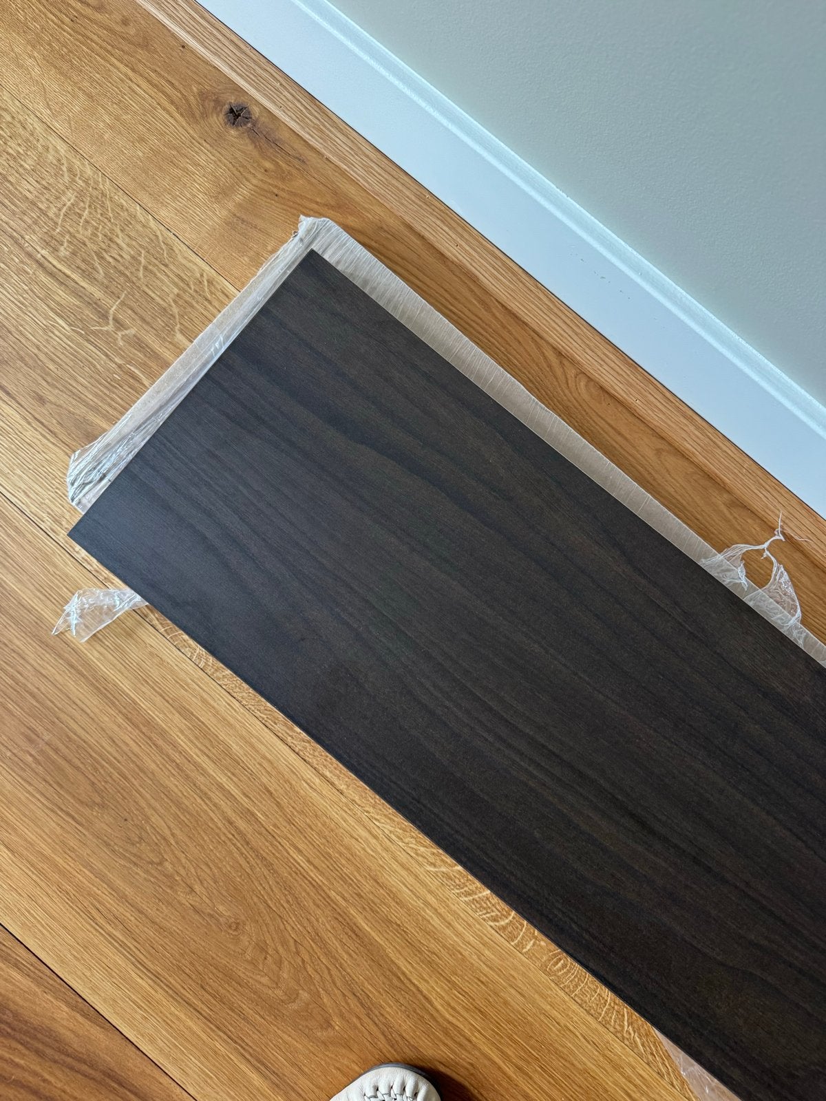 Twee nieuwe wandplanken 120x25 cm - MDF met houtlook, Ophalen, Nieuw