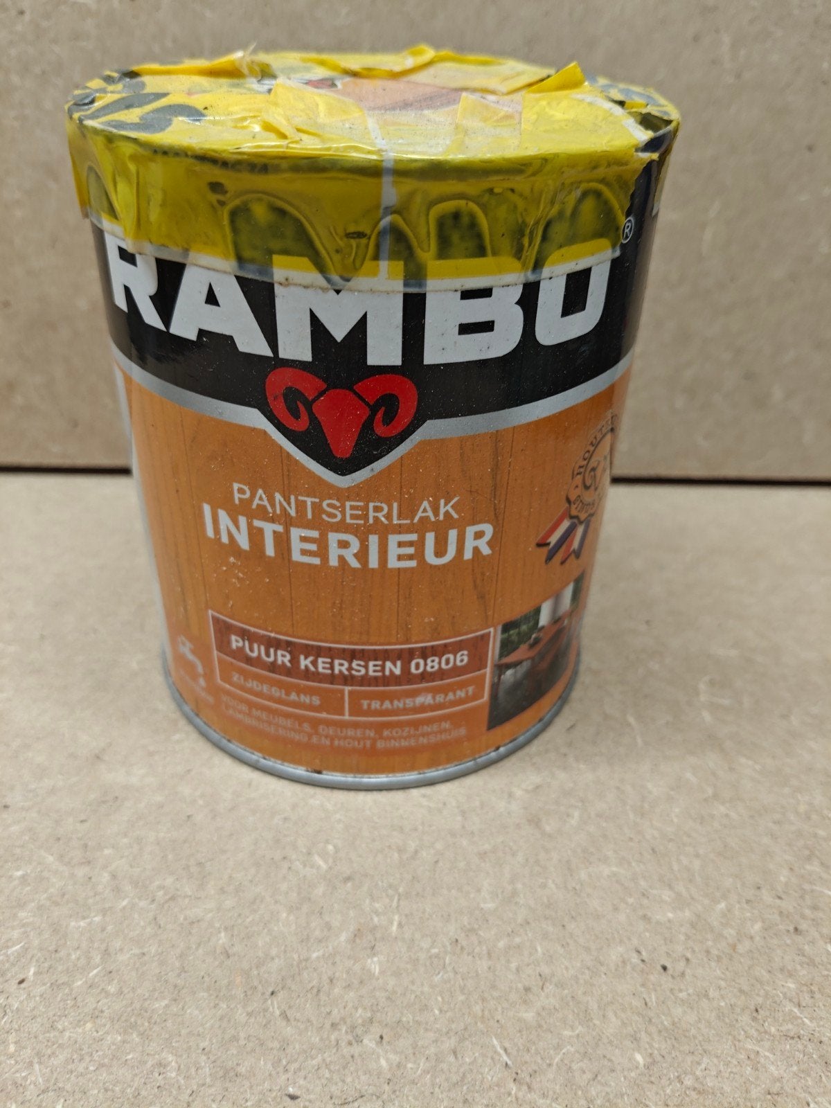 Rambo Pantserlak Interieur Puur Kersen 0806 Zijdeglans, Ophalen of Verzenden, Nieuw, Wit, Lak