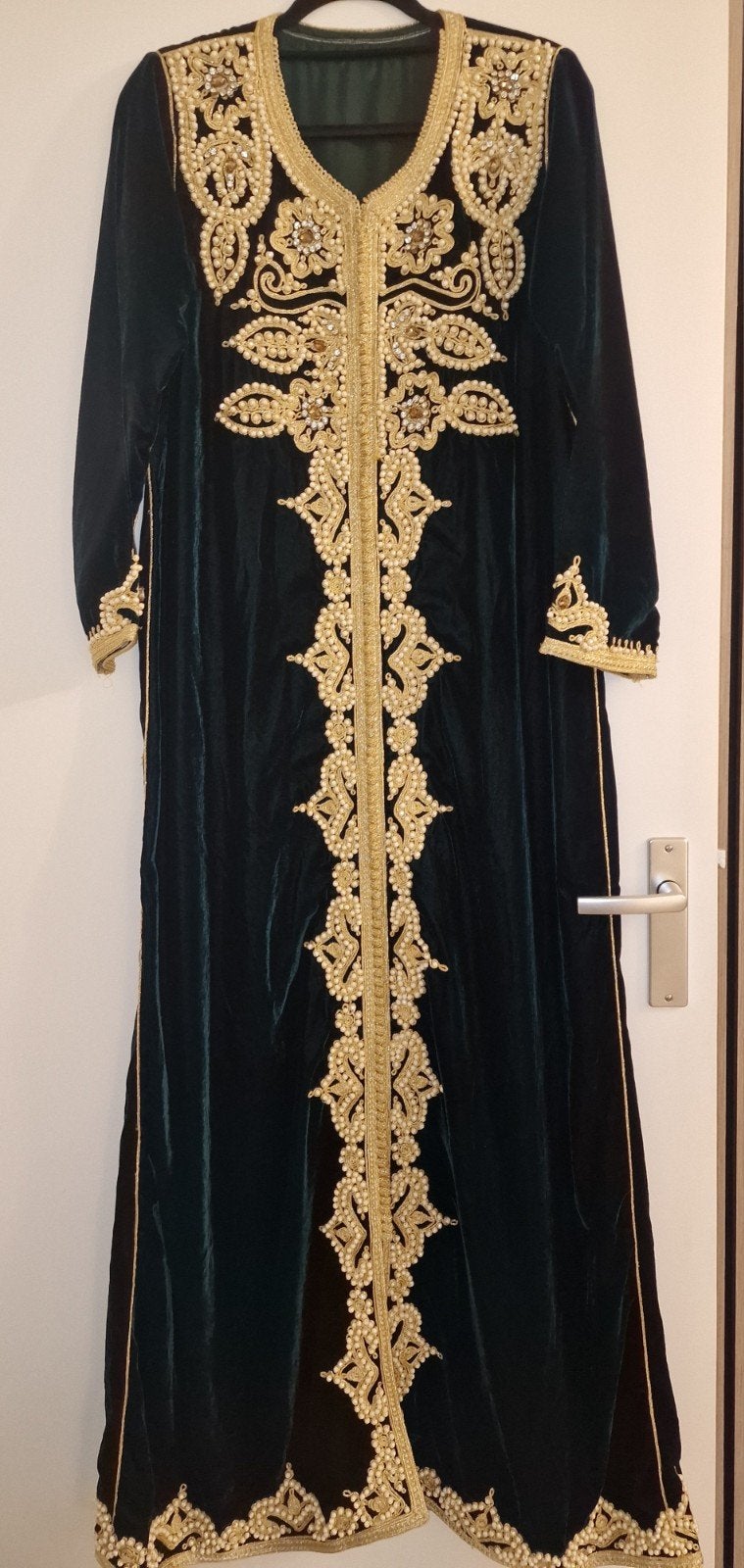 Marokkaanse caftan - Donker groen, Kleding | Dames, Ophalen, Groen, Overige typen
