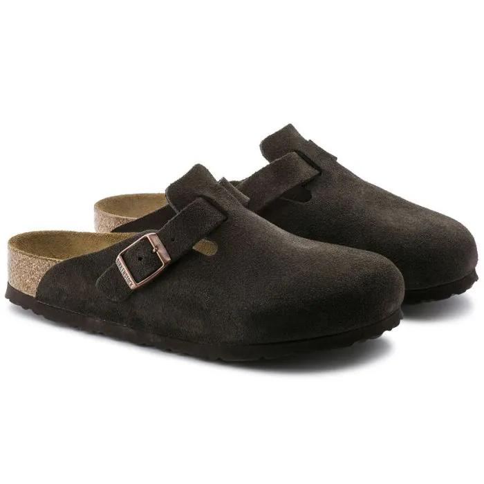 Birkenstock Boston mocha mt 37 smalle leest, Bruin, Zo goed als nieuw, Sandalen of Muiltjes, Ophalen of Verzenden