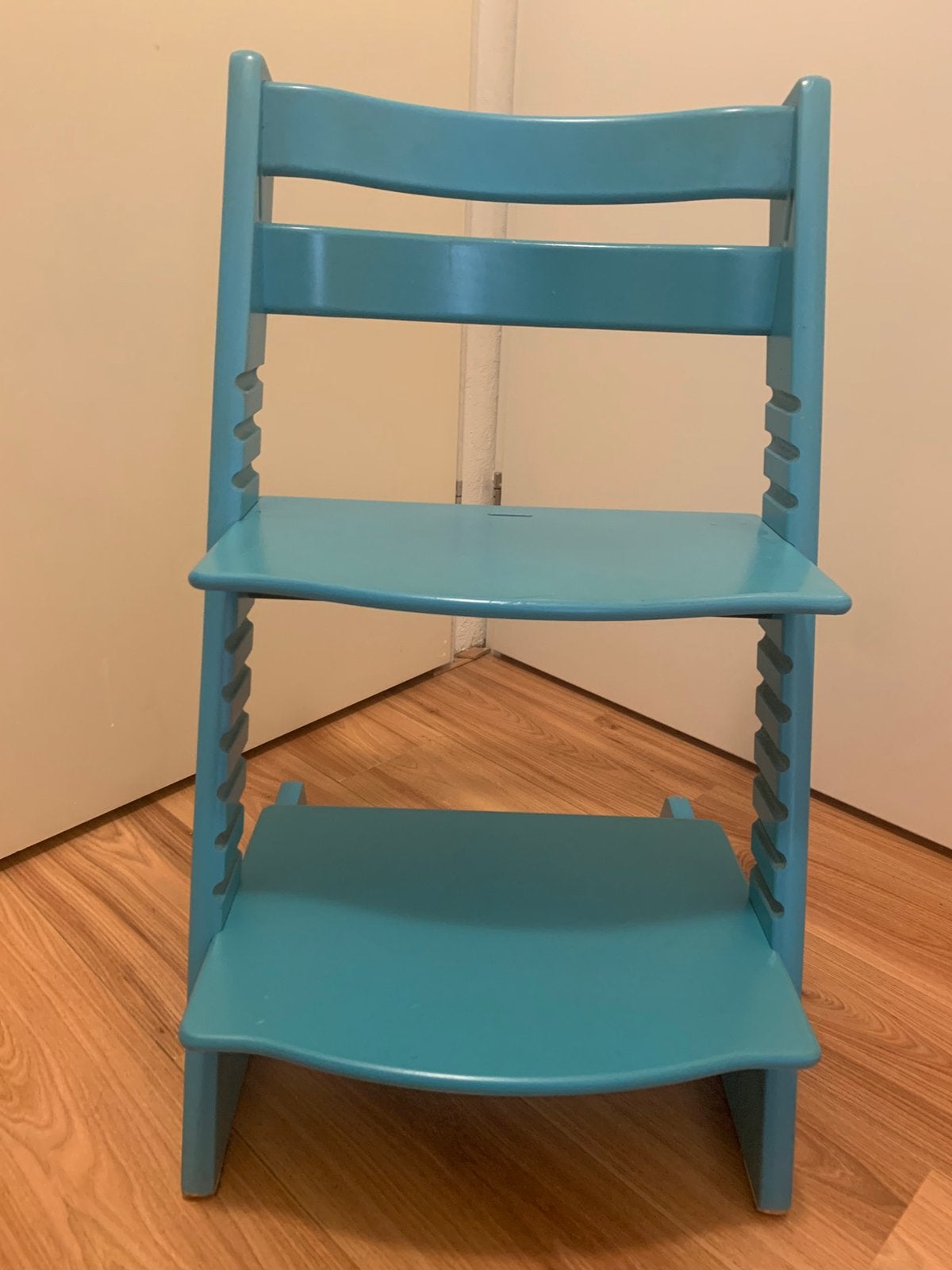 Tripp Trapp Stokke Stoel Blauw, Ophalen, Zo goed als nieuw, Meegroeistoel
