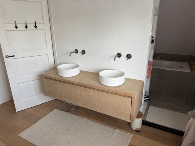 duo wasbak met ladekast, Ophalen, Zo goed als nieuw, Rvs, Wastafel