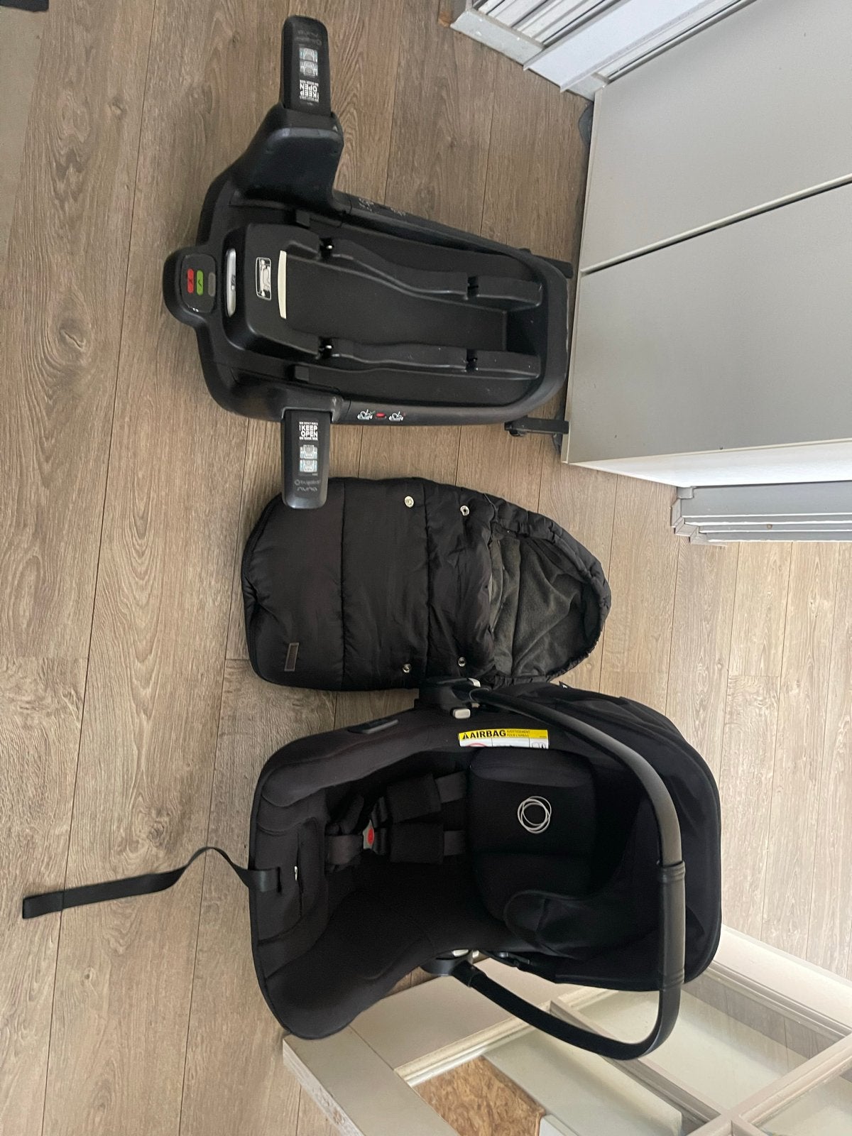 Bugaboo Turtle Air by Nuna autostoel met Isofix base, Gebruikt, Verstelbare rugleuning, Isofix, 0 t/m 13 kg