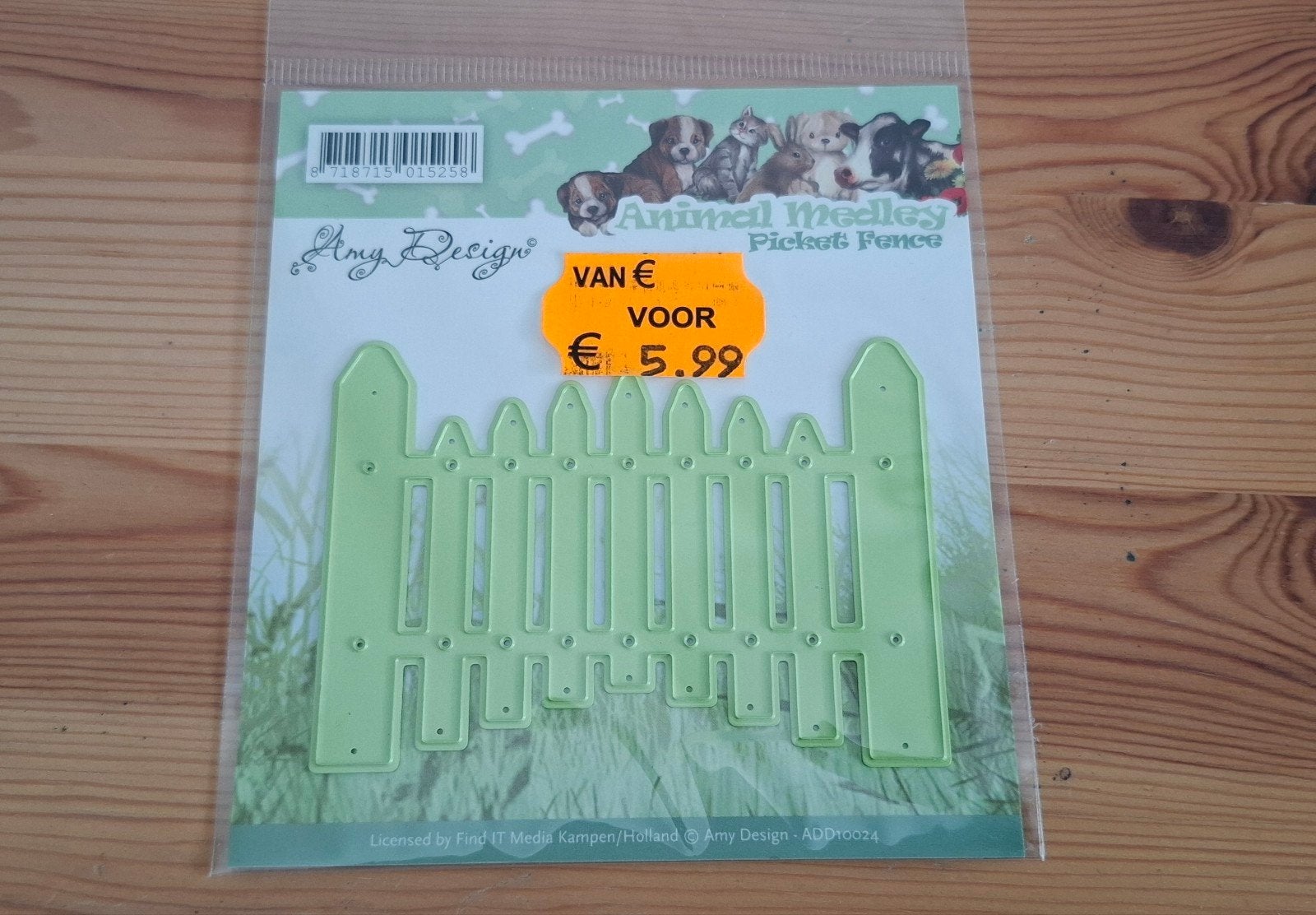 Nieuwe Snijmal Animal Medley Picket Fence - Hekje, Ophalen, Nieuw